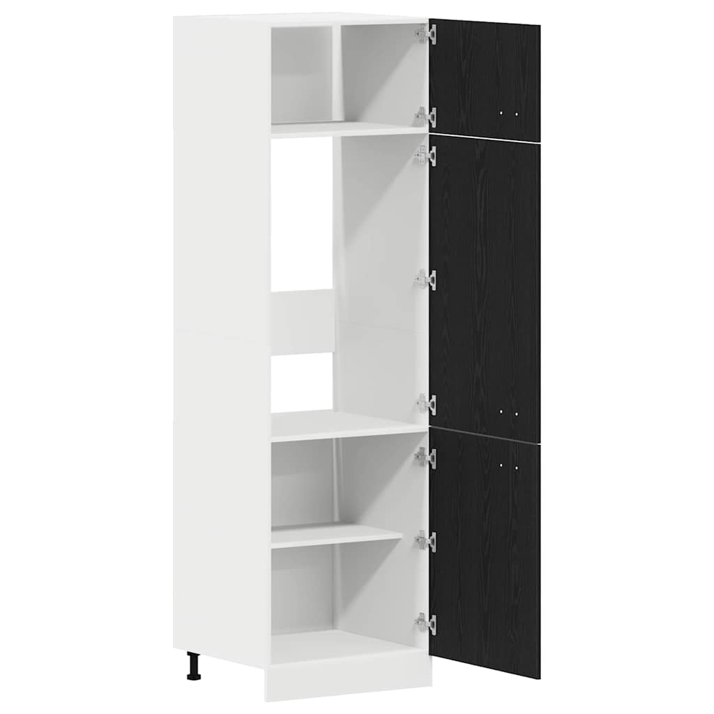 vidaXL Szafka wisząca z półką Lyon Czarny Dąb 60 x 31 x 207 cm
