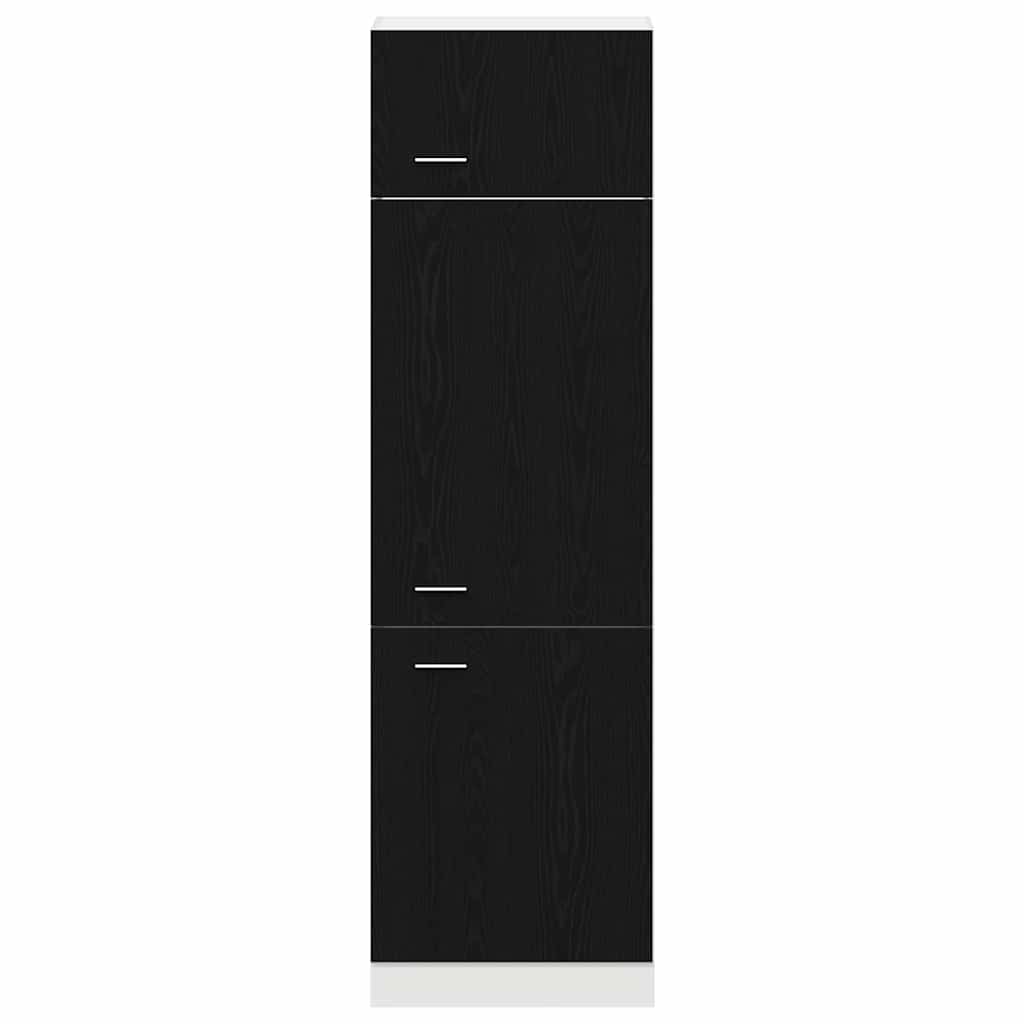 vidaXL Szafka wisząca z półką Lyon Czarny Dąb 60 x 31 x 207 cm