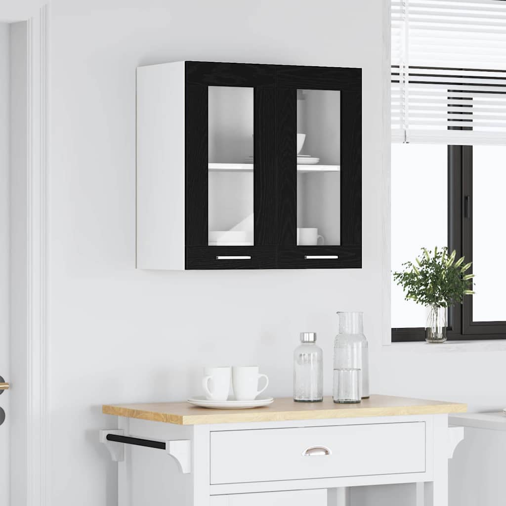vidaXL Szafka wisząca z półką Czarny Dąb 60 x 31 x 60 cm