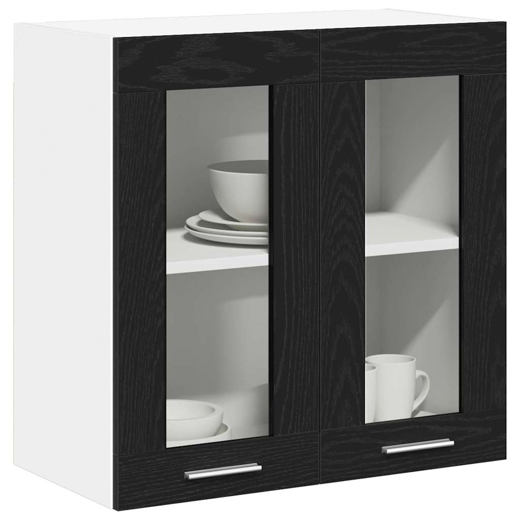 vidaXL Szafka wisząca z półką Czarny Dąb 60 x 31 x 60 cm