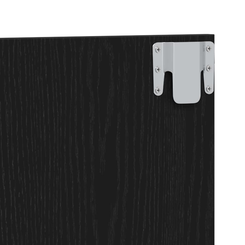 vidaXL Wezgłowie łóżka Z zagłówkiem Czarny Dąb 160 x 1.5 x 80.5 cm