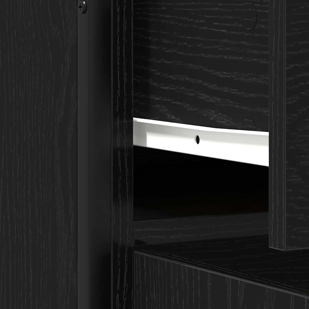 vidaXL Bufet Czarny Dąb 70 x 30 x 80 cm Materiał drewnopochodny
