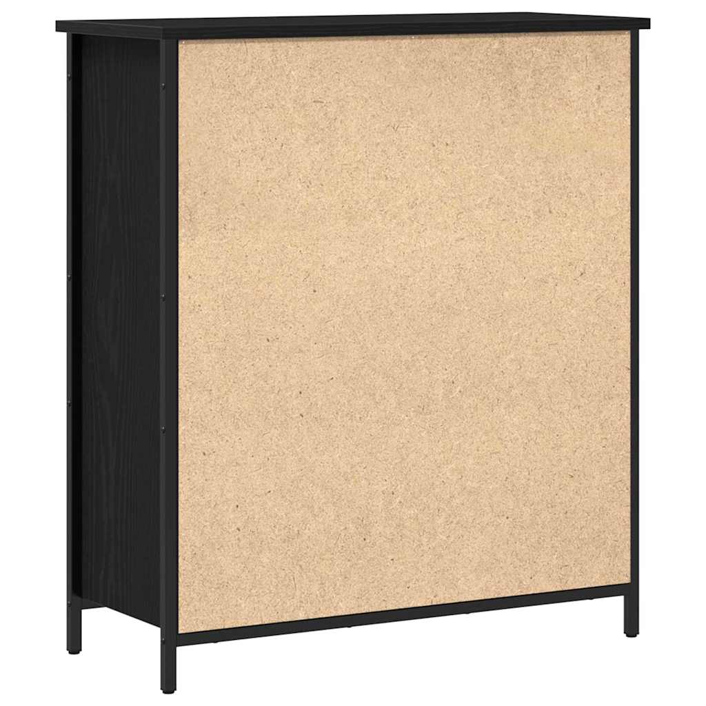 vidaXL Bufet Czarny Dąb 70 x 30 x 80 cm Materiał drewnopochodny
