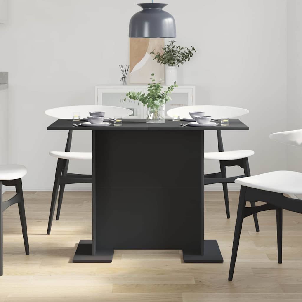 vidaXL Stół jadalny Czarny 110 x 60 x 75 cm Materiał drewnopochodny