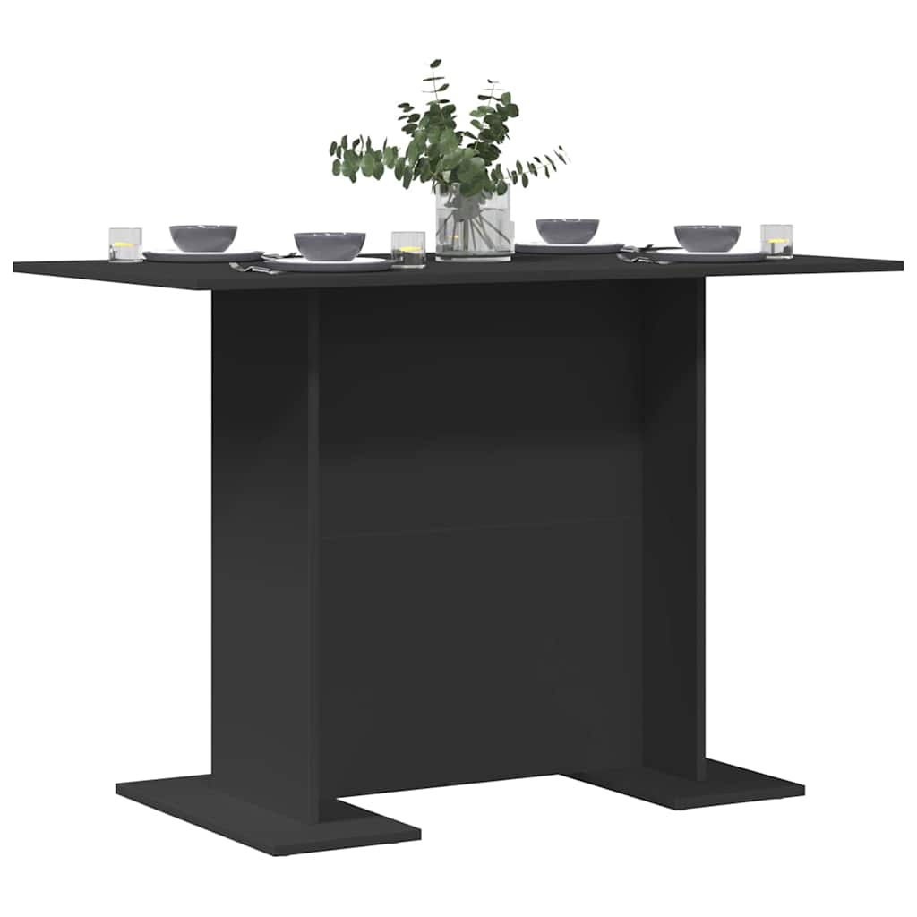 vidaXL Stół jadalny Czarny 110 x 60 x 75 cm Materiał drewnopochodny