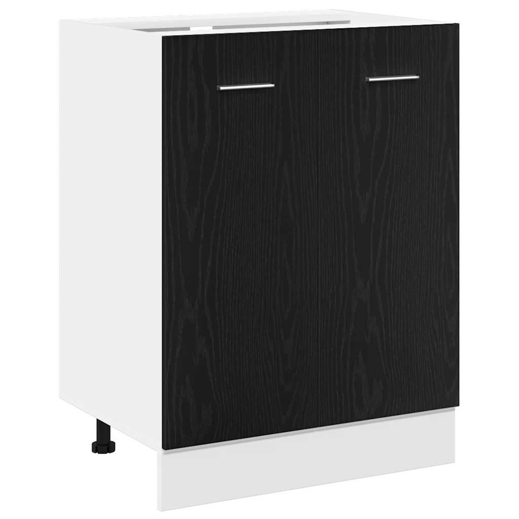 vidaXL Szafka Dolna Czarny Dąb 60x46x81,5 cm Płyta Inżynieryjna