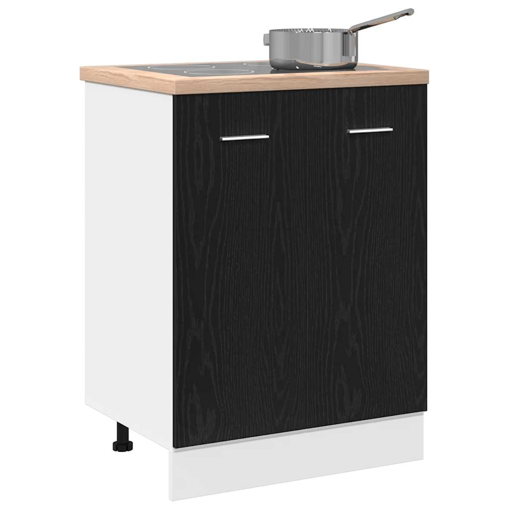 vidaXL Szafka Dolna Czarny Dąb 60x46x81,5 cm Płyta Inżynieryjna
