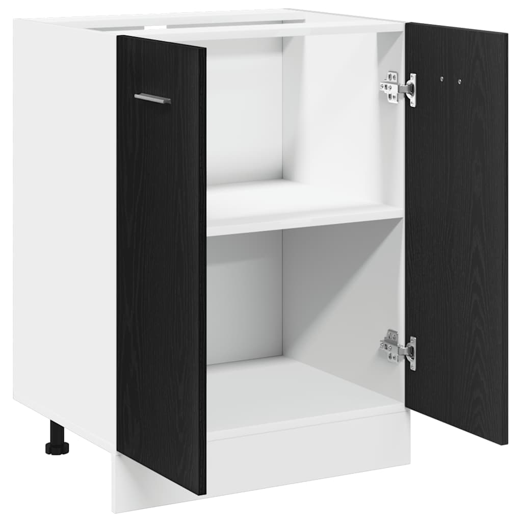 vidaXL Szafka Dolna Czarny Dąb 60x46x81,5 cm Płyta Inżynieryjna