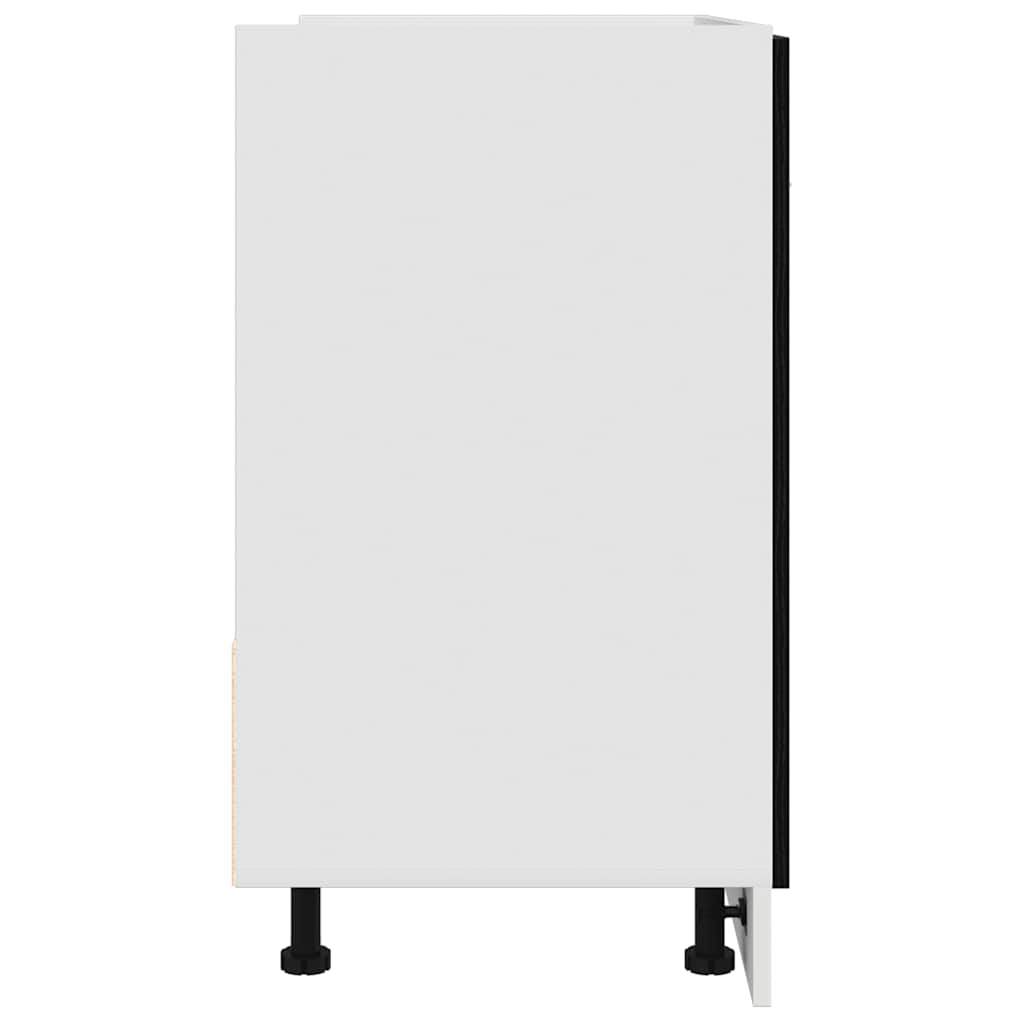 vidaXL Szafka pod zlewozmywak Czarna dąb 80x46x81,5 cm Drewno kompozytowe