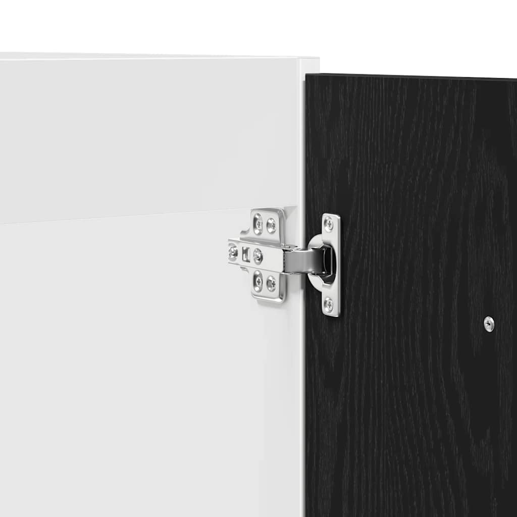 vidaXL Szafka pod zlewozmywak Czarna dąb 80x46x81,5 cm Drewno kompozytowe