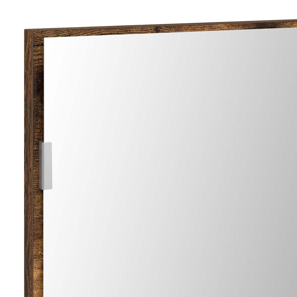 vidaXL Lustro Z lustrem Brązowy 80 x 37 cm Szkło i drewno inżynieryjne