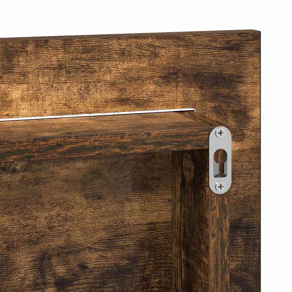 vidaXL Lustro Z lustrem Brązowy 80 x 37 cm Szkło i drewno inżynieryjne