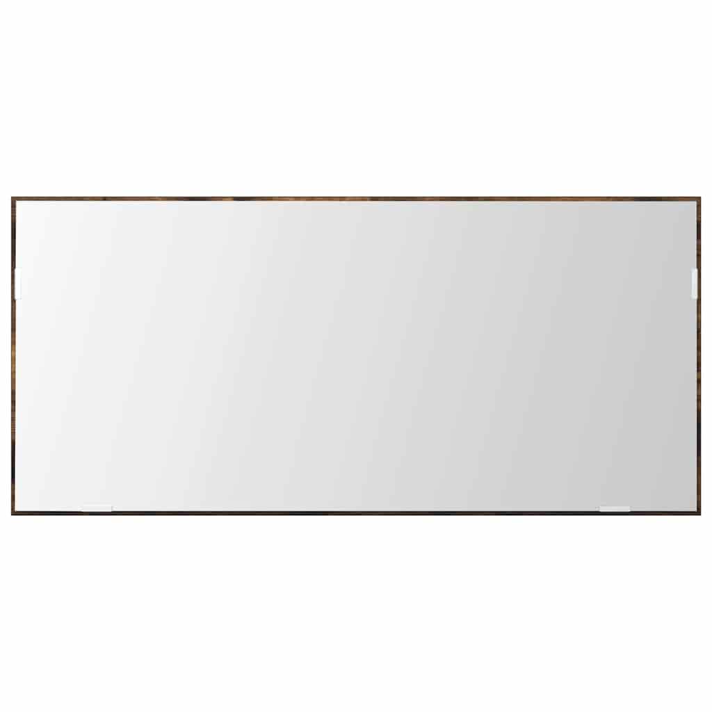 vidaXL Lustro Z lustrem Brązowy 80 x 37 cm Szkło i drewno inżynieryjne