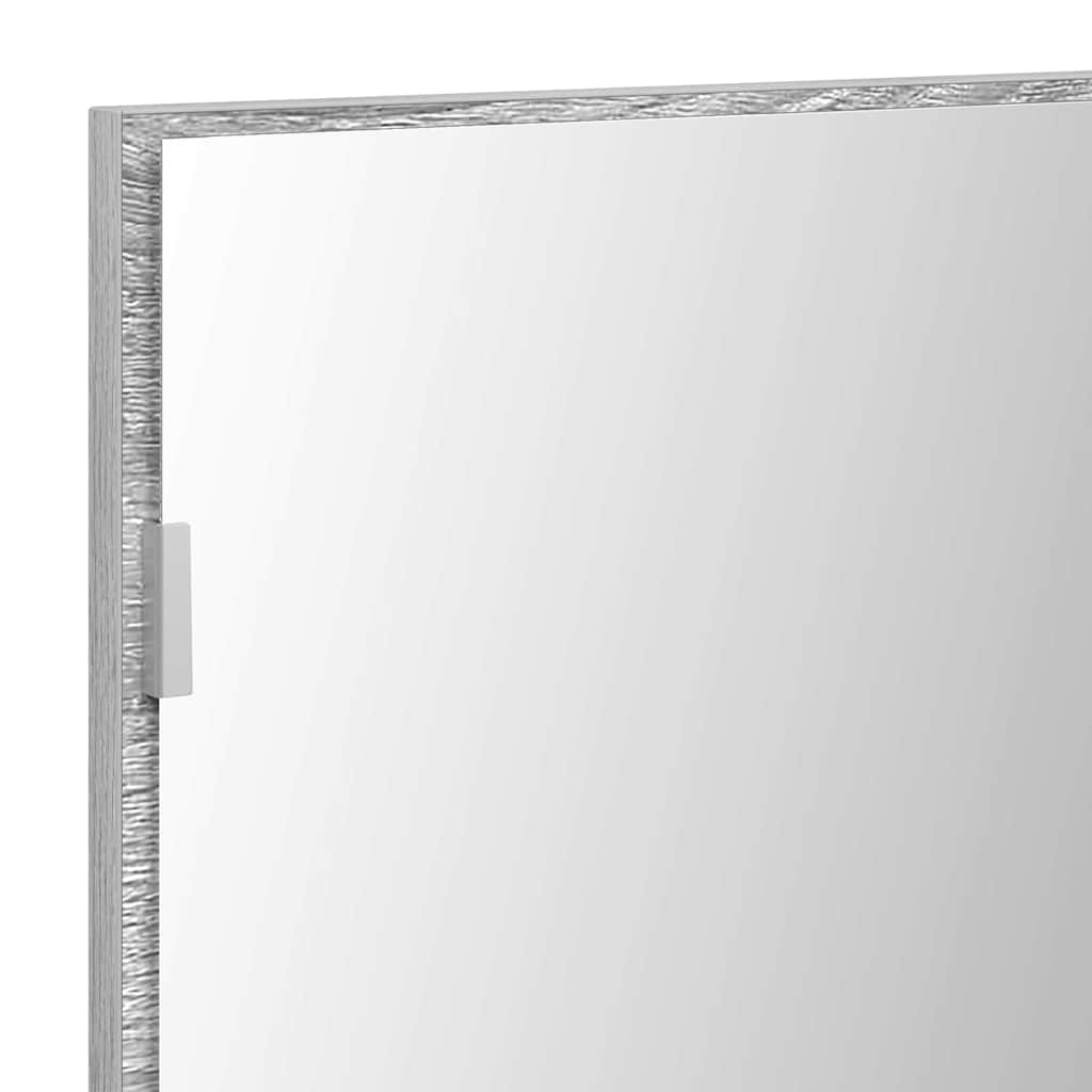 vidaXL Lustro Ze LED Lights Z lustrem Wysoki szary sonoma 80 x 37 cm