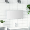 vidaXL Lustro Ze LED Lights Z lustrem Wysoki szary sonoma 80 x 37 cm