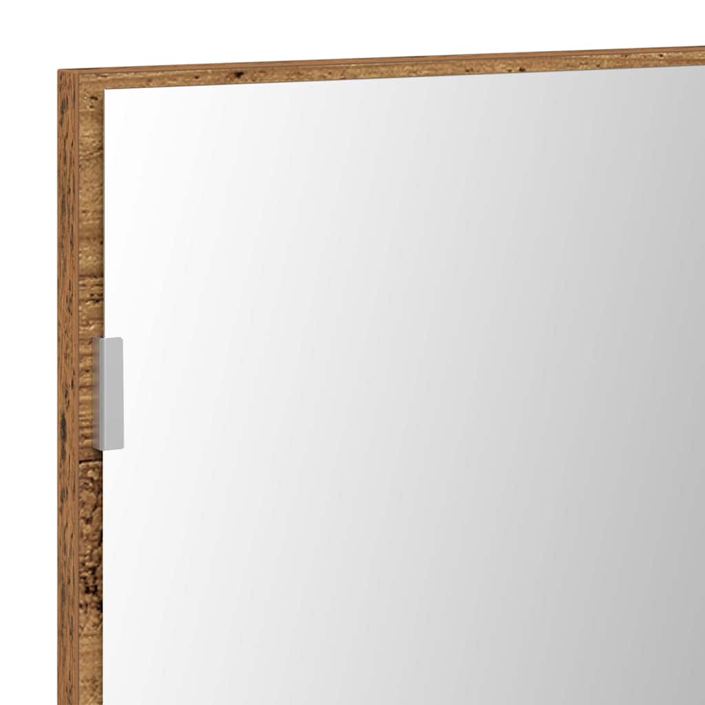 vidaXL Lustro Stare drewno 80 x 37 cm Szkło i drewno inżynieryjne