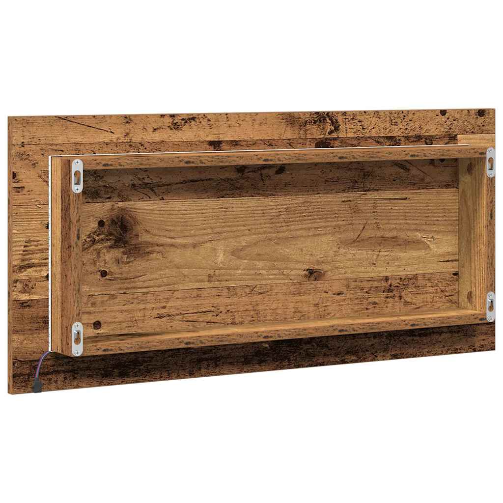 vidaXL Lustro Stare drewno 80 x 37 cm Szkło i drewno inżynieryjne