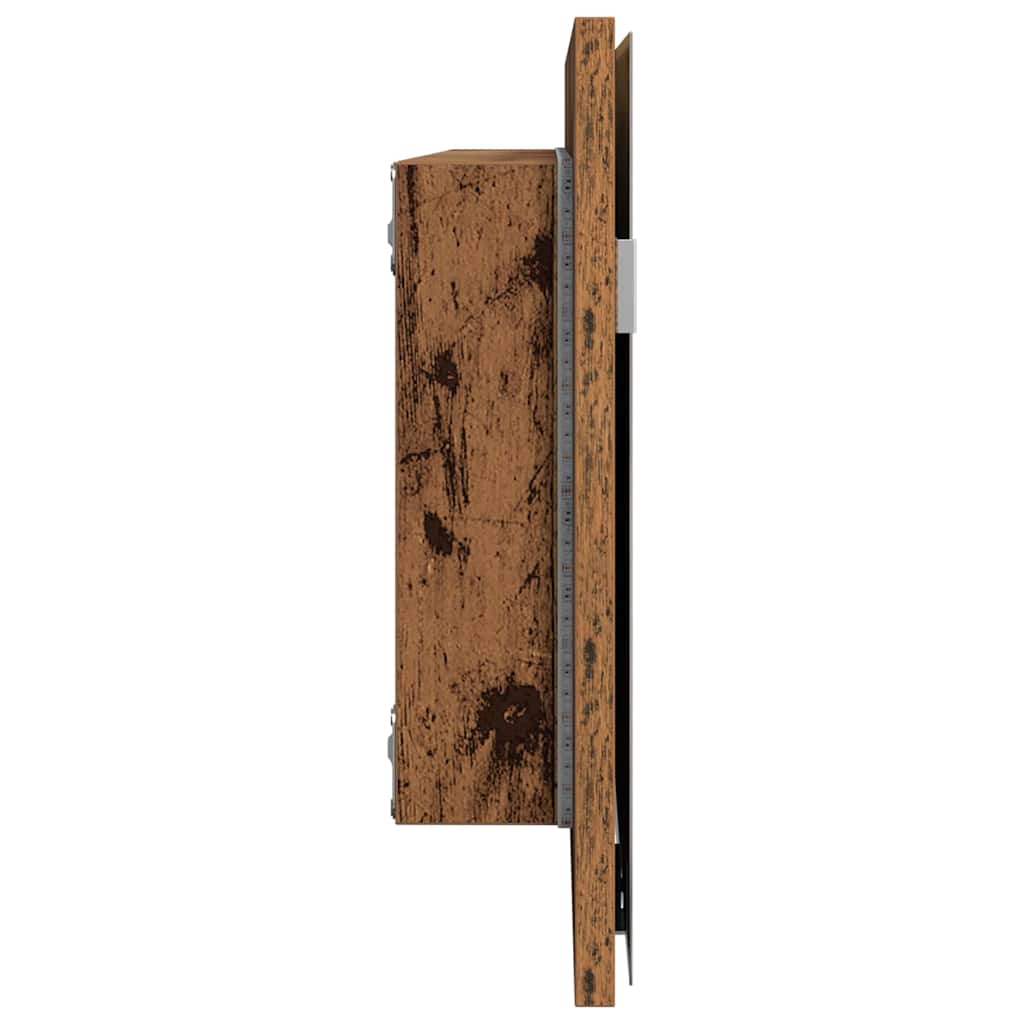 vidaXL Lustro Stare drewno 80 x 37 cm Szkło i drewno inżynieryjne