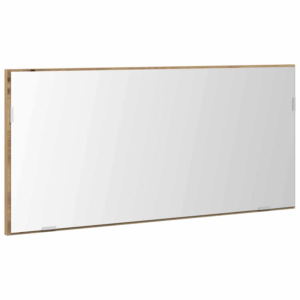 vidaXL Lustro dąb artisan 80 x 37 cm Szkło i drewno inżynieryjne