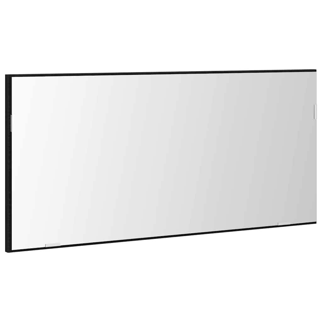 vidaXL Lustro Czarny dąb 80 x 37 cm Szkło i drewno inżynieryjne