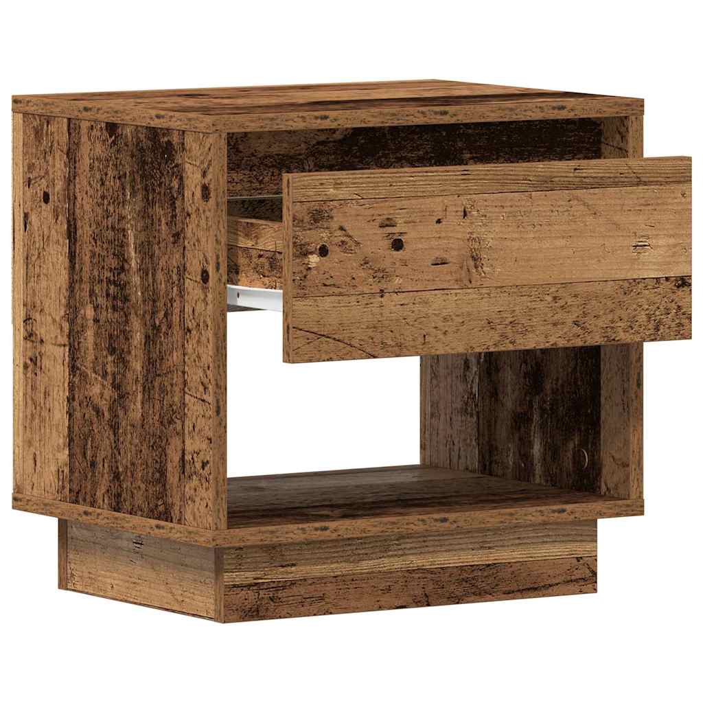 vidaXL Szafka Nocna z szufladą 2 pcs Stare drewno 45 x 34 x 44 cm