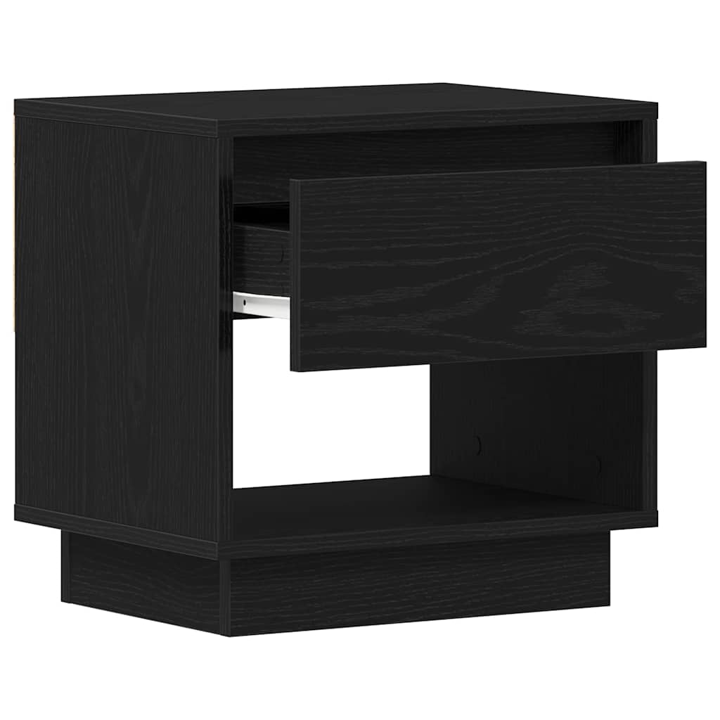 vidaXL Szafka Nocna Czarny Dąb 45 x 34 x 44 cm Materiał drewnopochodny