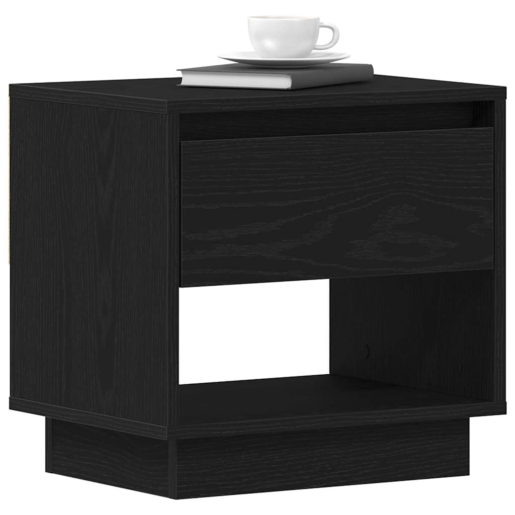 vidaXL Szafka Nocna Czarny Dąb 45 x 34 x 44 cm Materiał drewnopochodny
