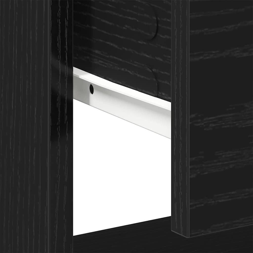 vidaXL Szafka Nocna z szufladą 2 pcs Czarny Dąb 45 x 34 x 44 cm