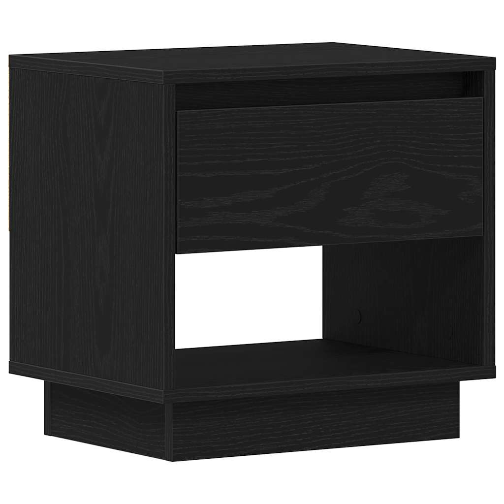 vidaXL Szafka Nocna z szufladą 2 pcs Czarny Dąb 45 x 34 x 44 cm