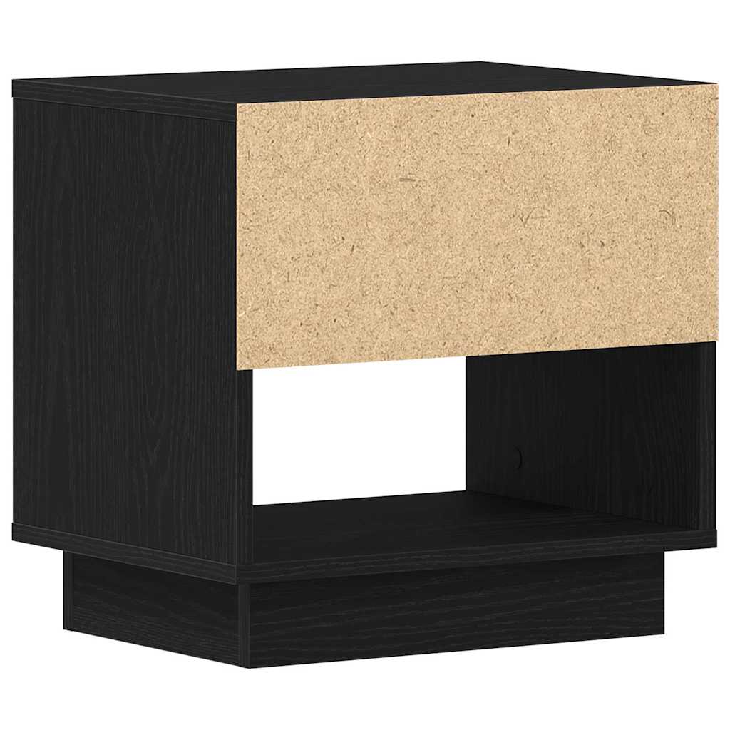 vidaXL Szafka Nocna z szufladą 2 pcs Czarny Dąb 45 x 34 x 44 cm