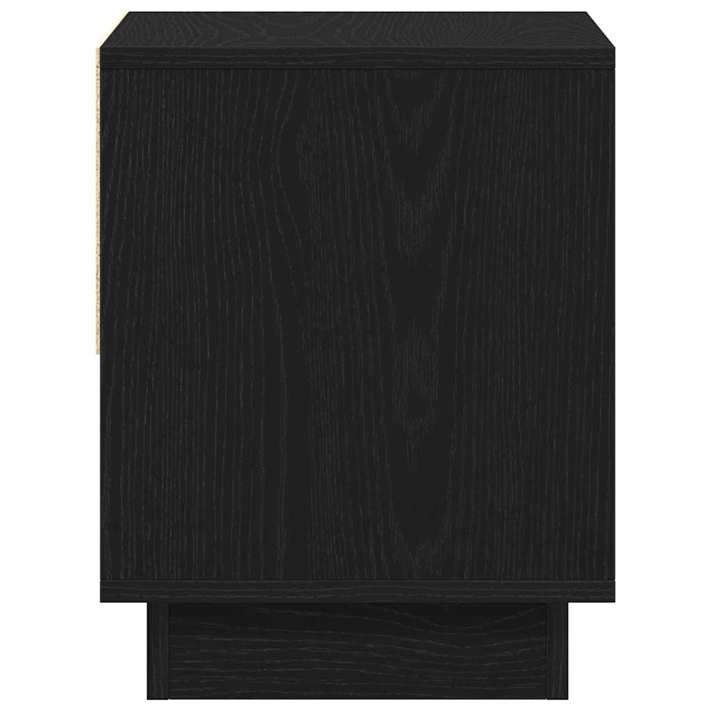 vidaXL Szafka Nocna z szufladą 2 pcs Czarny Dąb 45 x 34 x 44 cm