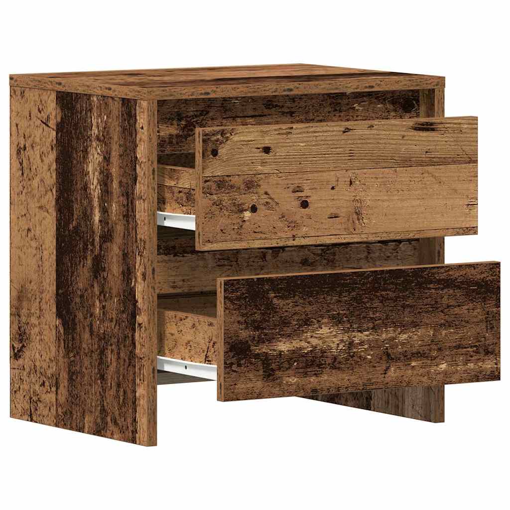 vidaXL Szafka Nocna z szufladą 2 pcs Stare drewno 45 x 34 x 44,5 cm