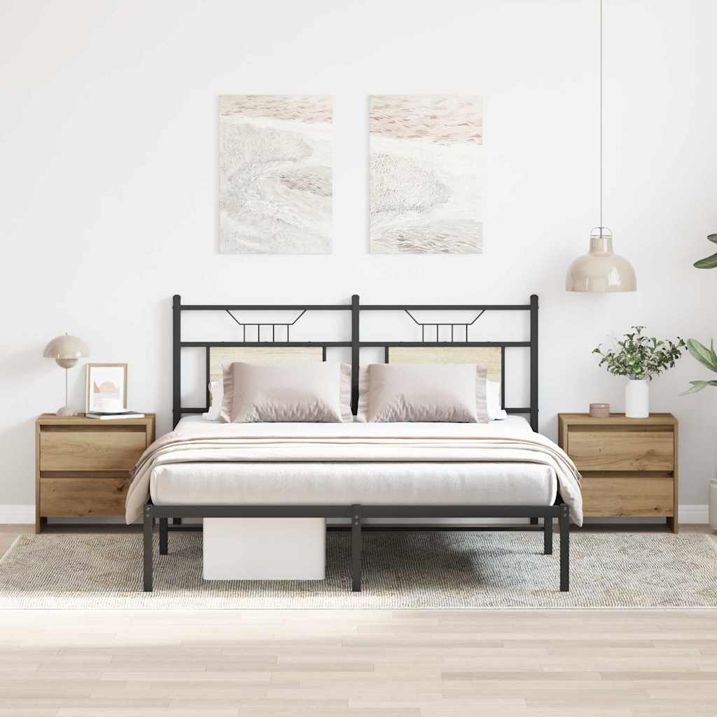 vidaXL Szafka Nocna 2 pcs Dąb rzemieślniczy 45 x 34 x 44,5 cm