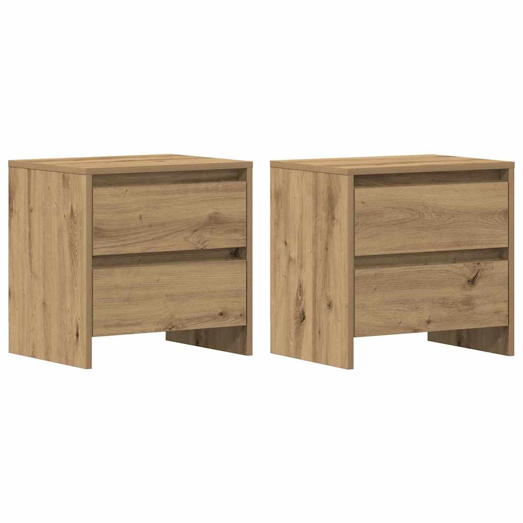 vidaXL Szafka Nocna 2 pcs Dąb rzemieślniczy 45 x 34 x 44,5 cm