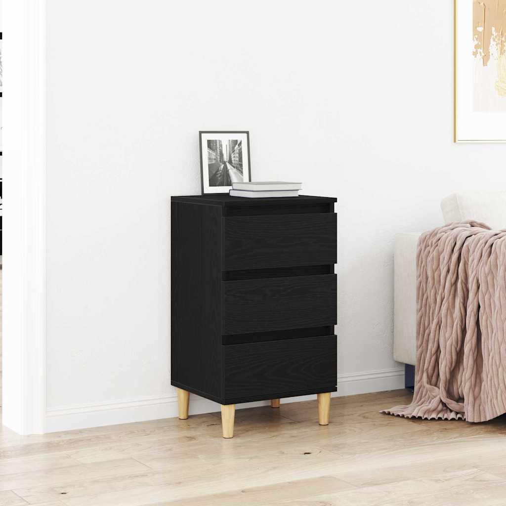 vidaXL Szafka Nocna Czarny Dąb 40 x 35 x 70 cm Materiał drewnopochodny