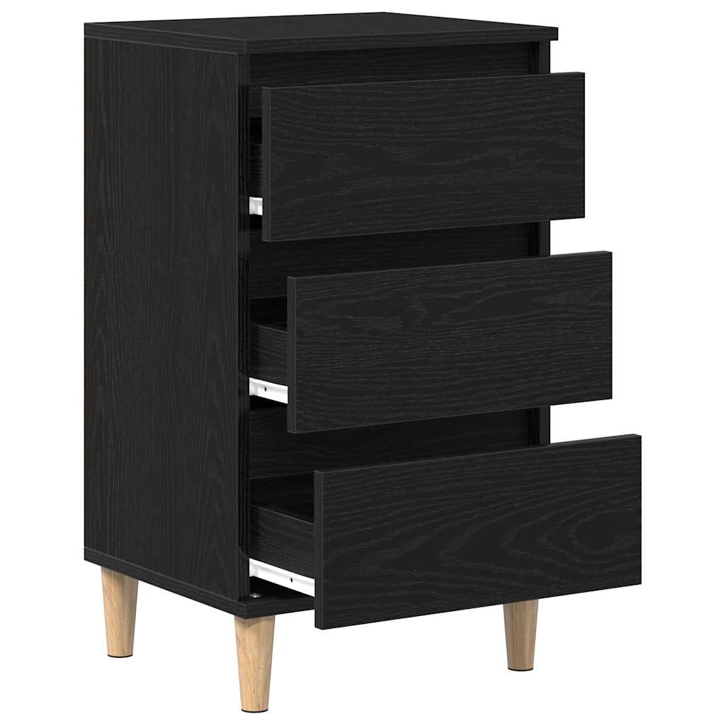 vidaXL Szafka Nocna Czarny Dąb 40 x 35 x 70 cm Materiał drewnopochodny