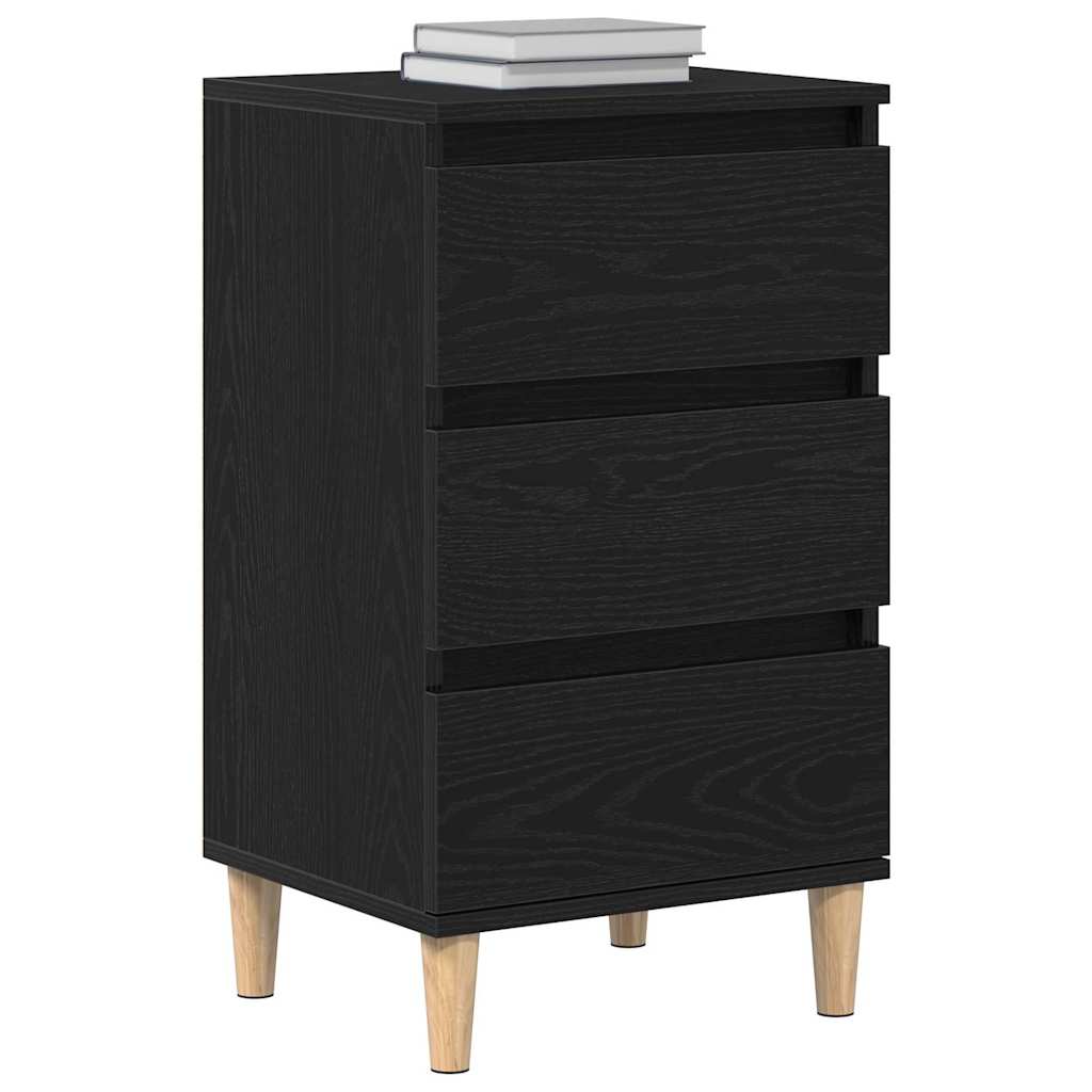 vidaXL Szafka Nocna Czarny Dąb 40 x 35 x 70 cm Materiał drewnopochodny
