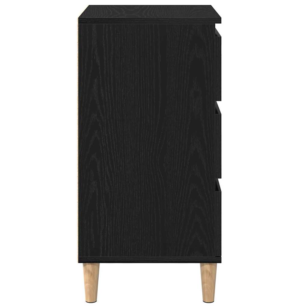 vidaXL Szafka Nocna Czarny Dąb 40 x 35 x 70 cm Materiał drewnopochodny