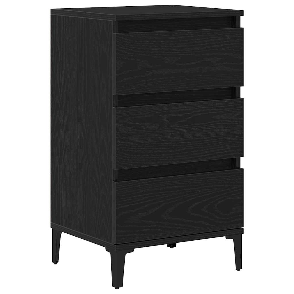 vidaXL Szafka Nocna Czarny Dąb 45 x 35 x 44 cm Materiał drewnopochodny