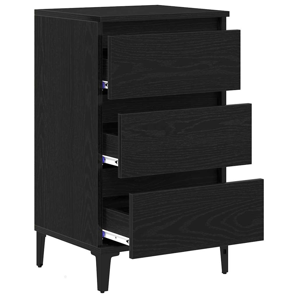 vidaXL Szafka Nocna Czarny Dąb 45 x 35 x 44 cm Materiał drewnopochodny