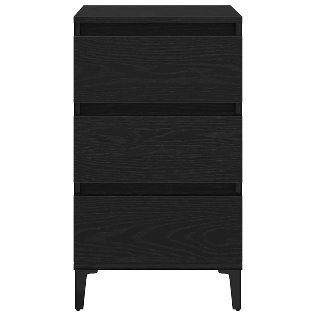 vidaXL Szafka Nocna Czarny Dąb 45 x 35 x 44 cm Materiał drewnopochodny
