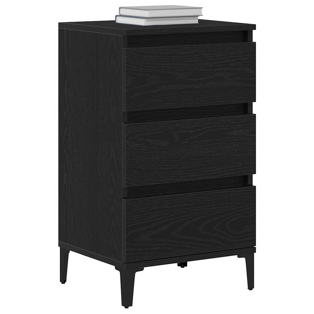 vidaXL Szafka Nocna Czarny Dąb 45 x 35 x 44 cm Materiał drewnopochodny