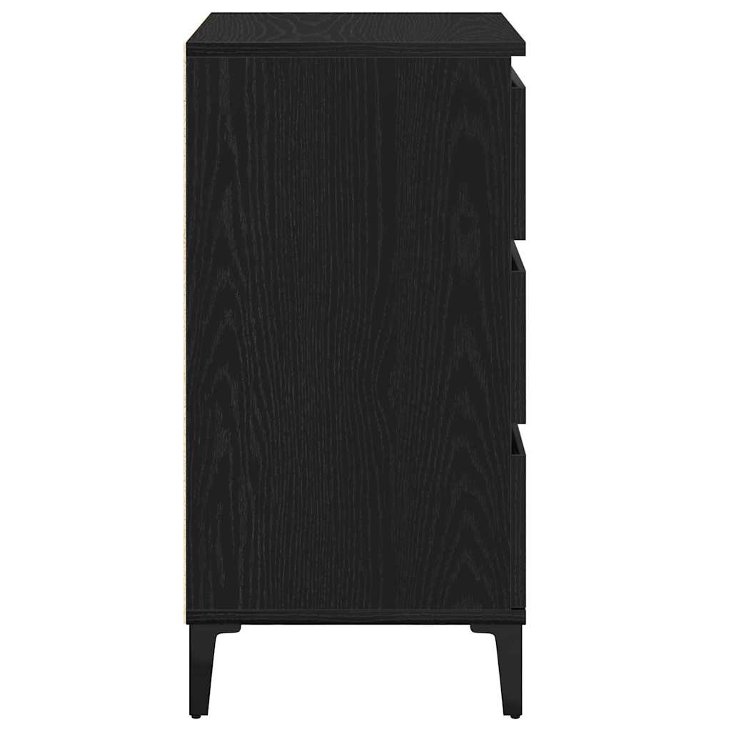vidaXL Szafka Nocna Czarny Dąb 45 x 35 x 44 cm Materiał drewnopochodny