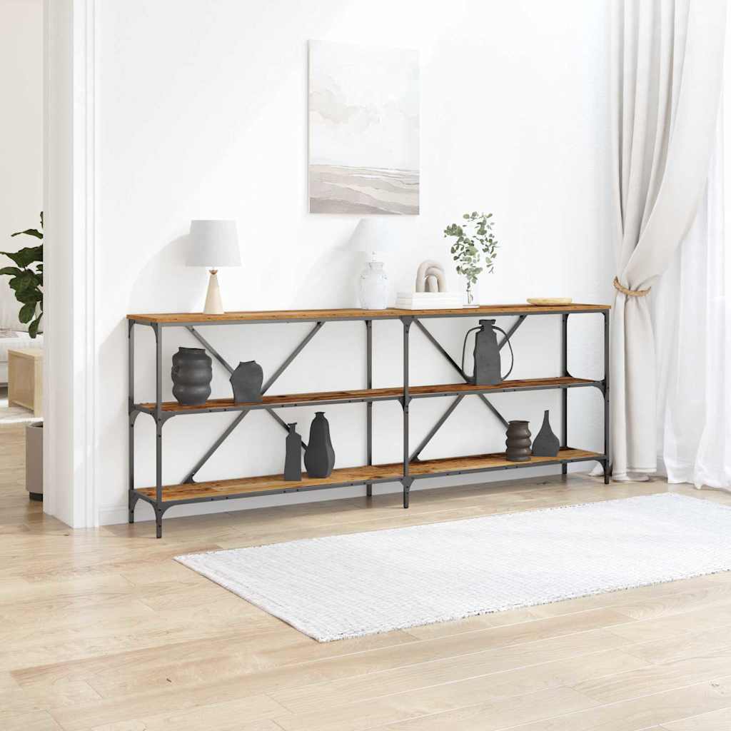 vidaXL Konsola Stare drewno 200 x 30 x 75 cm Materiał drewnopochodny
