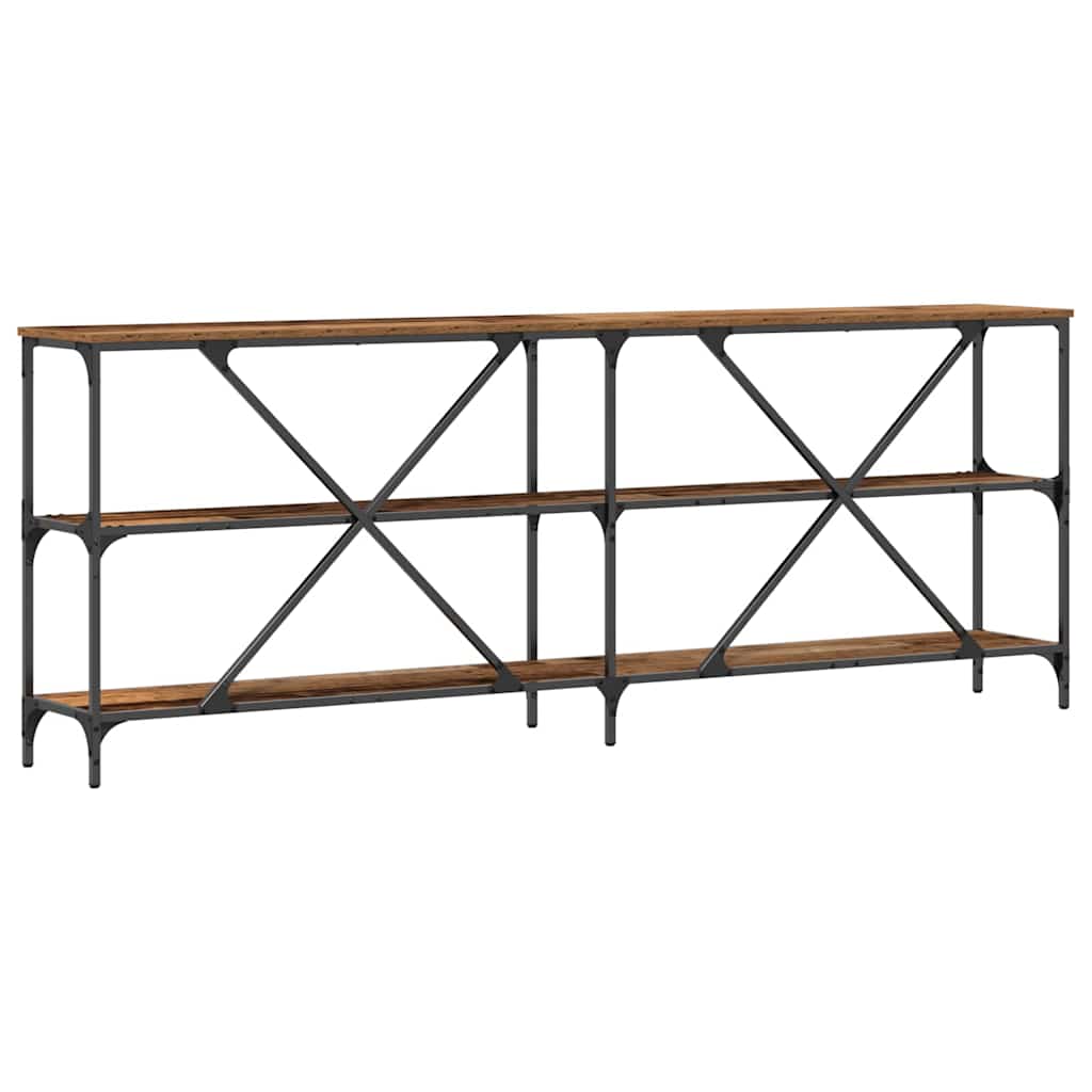 vidaXL Konsola Stare drewno 200 x 30 x 75 cm Materiał drewnopochodny