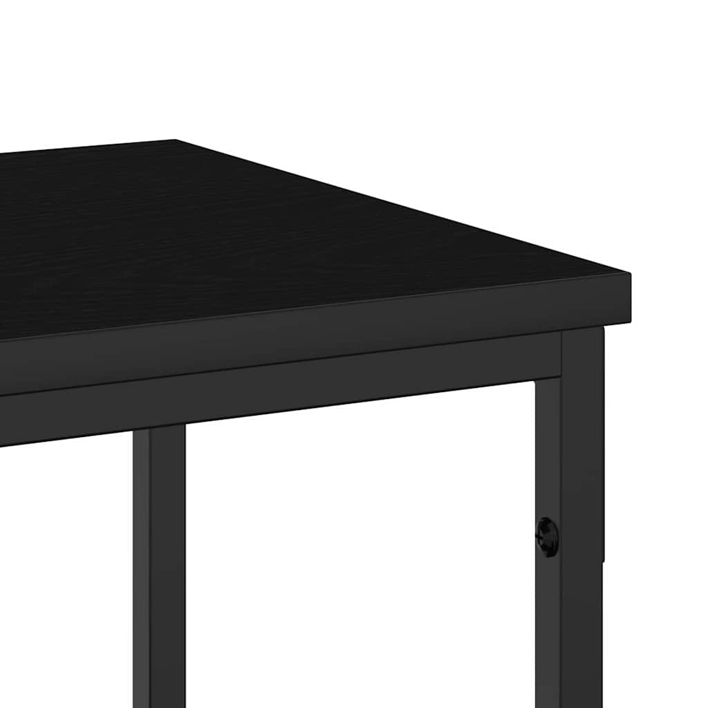 vidaXL Konsola Czarny Dąb 200 x 30 x 75 cm Materiał drewnopochodny