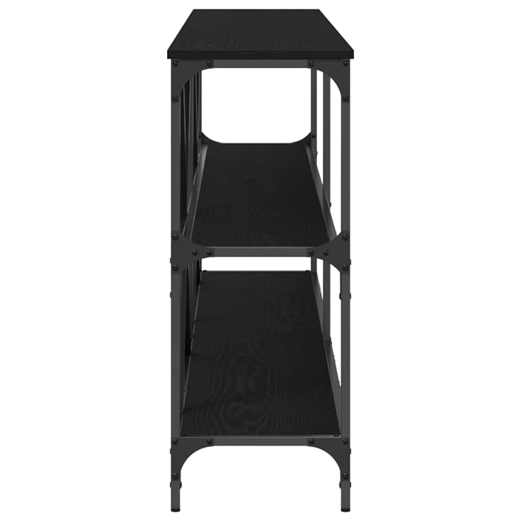 vidaXL Konsola Czarny Dąb 200 x 30 x 75 cm Materiał drewnopochodny