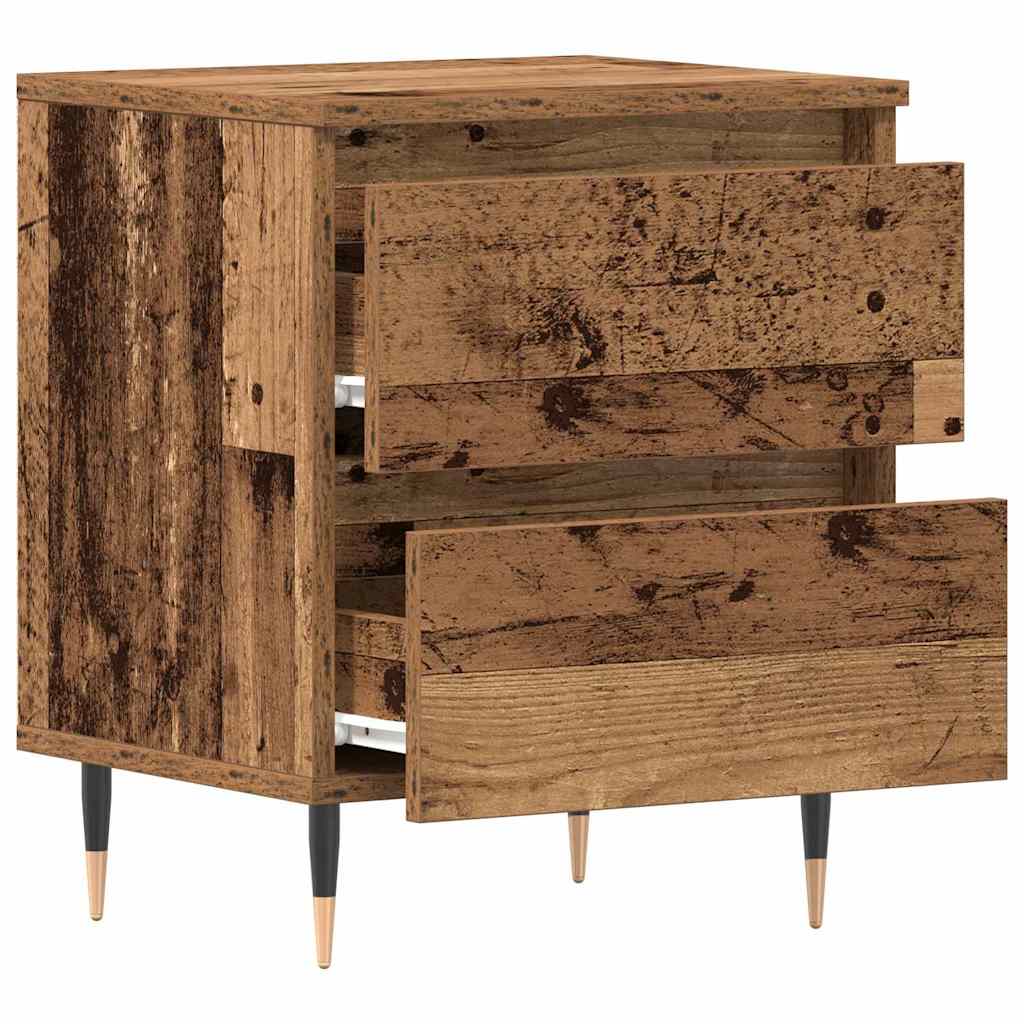vidaXL Szafka Nocna z szufladą 2 pcs Stare drewno 40 x 35 x 50 cm