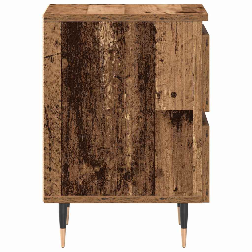 vidaXL Szafka Nocna z szufladą 2 pcs Stare drewno 40 x 35 x 50 cm