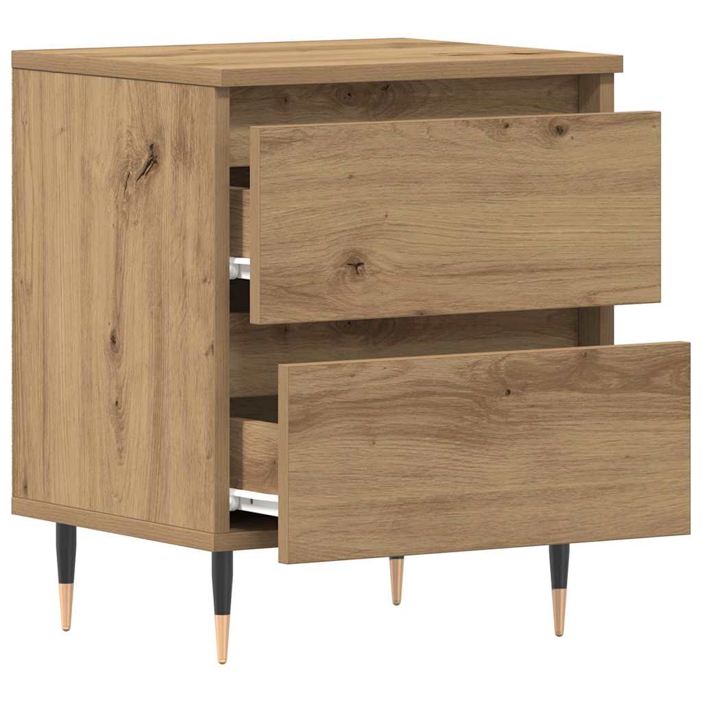 vidaXL Szafka Nocna z szufladą 2 pcs Dąb rzemieślniczy 40 x 35 x 50 cm